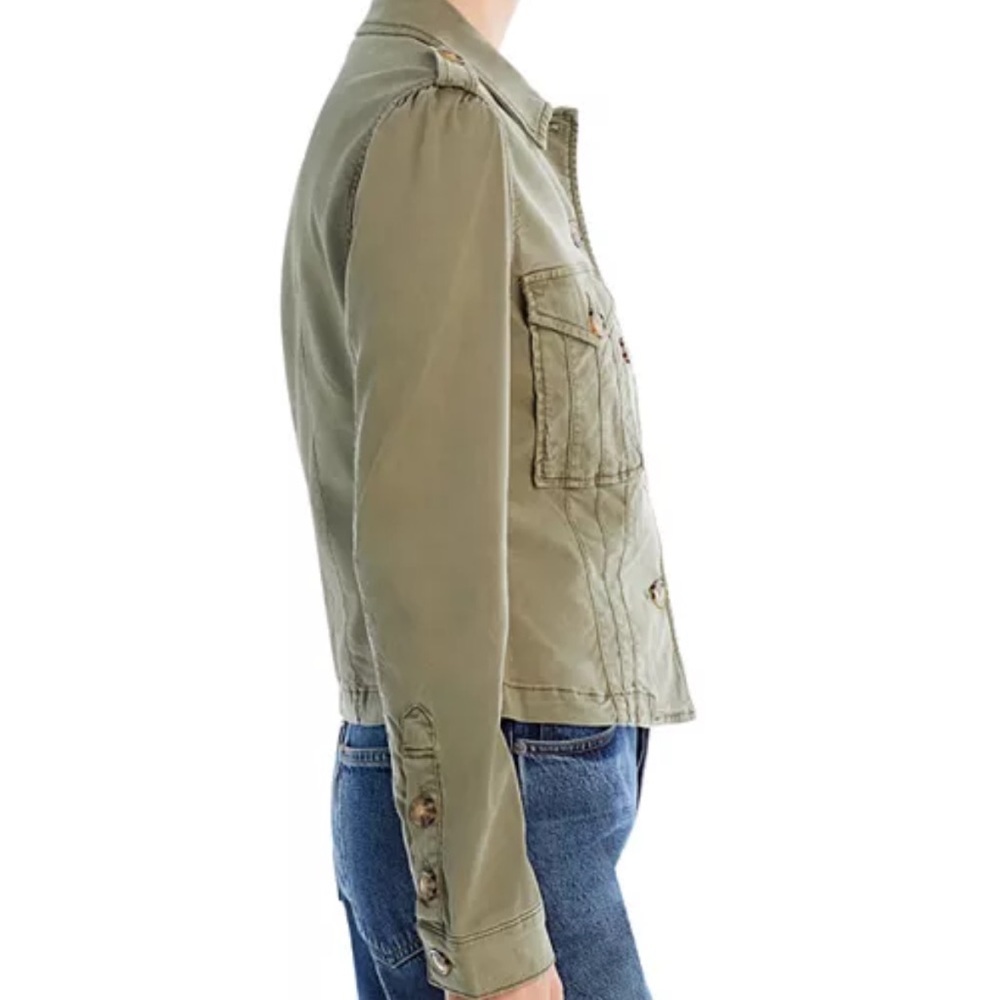 Paige Pacey Collared Jacket in vintage ivy green S - Picture 4 of 9